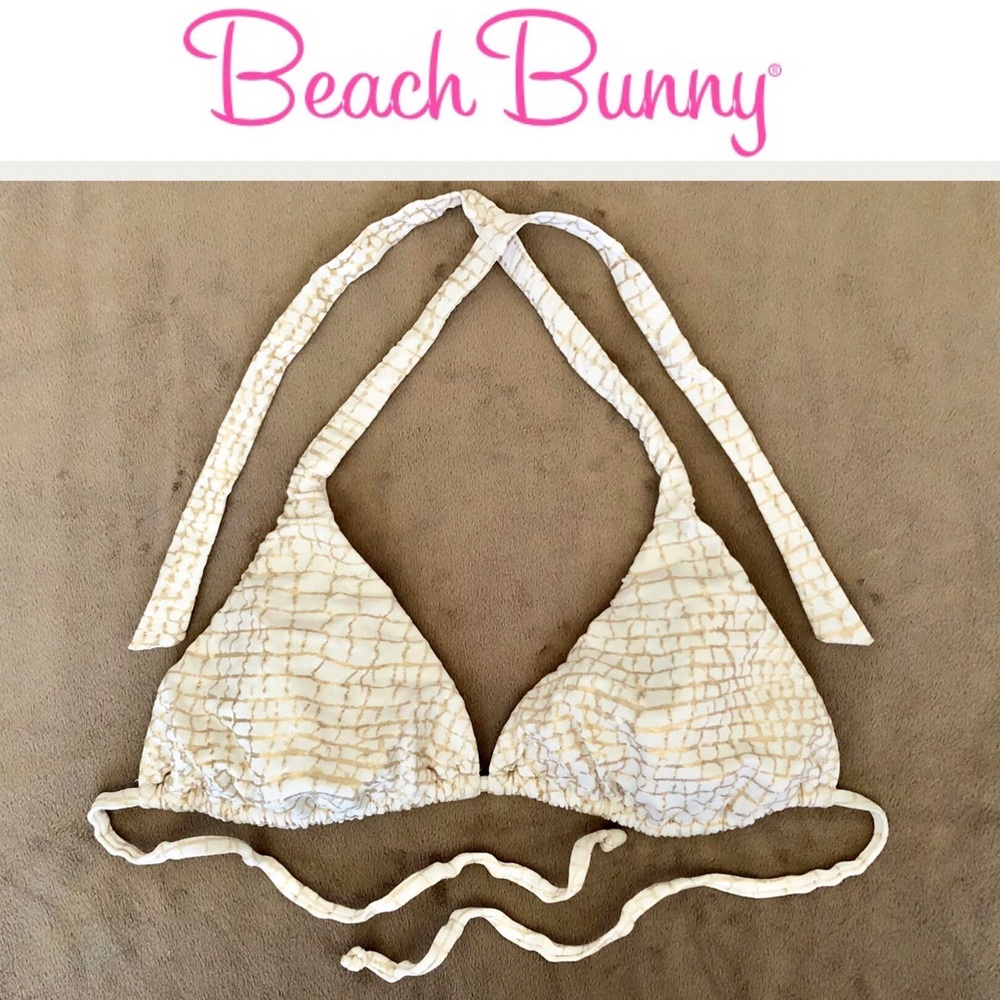 Beach Bunny giraffe print triangle bikini top